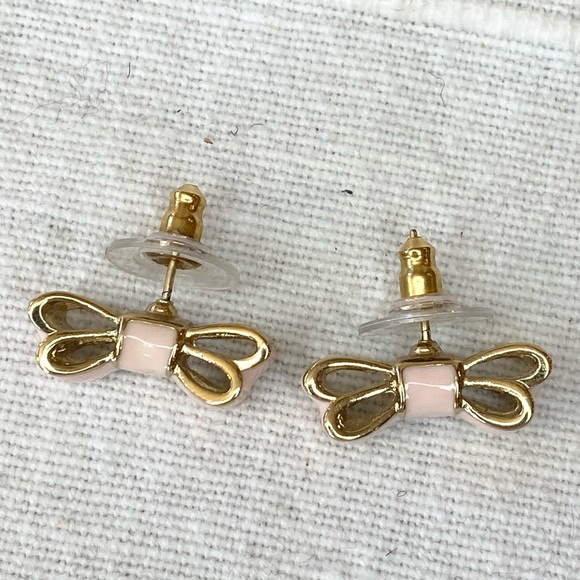 Kate Spade Stacked Bow Blush Pink Earrings - Picture 9 of 14